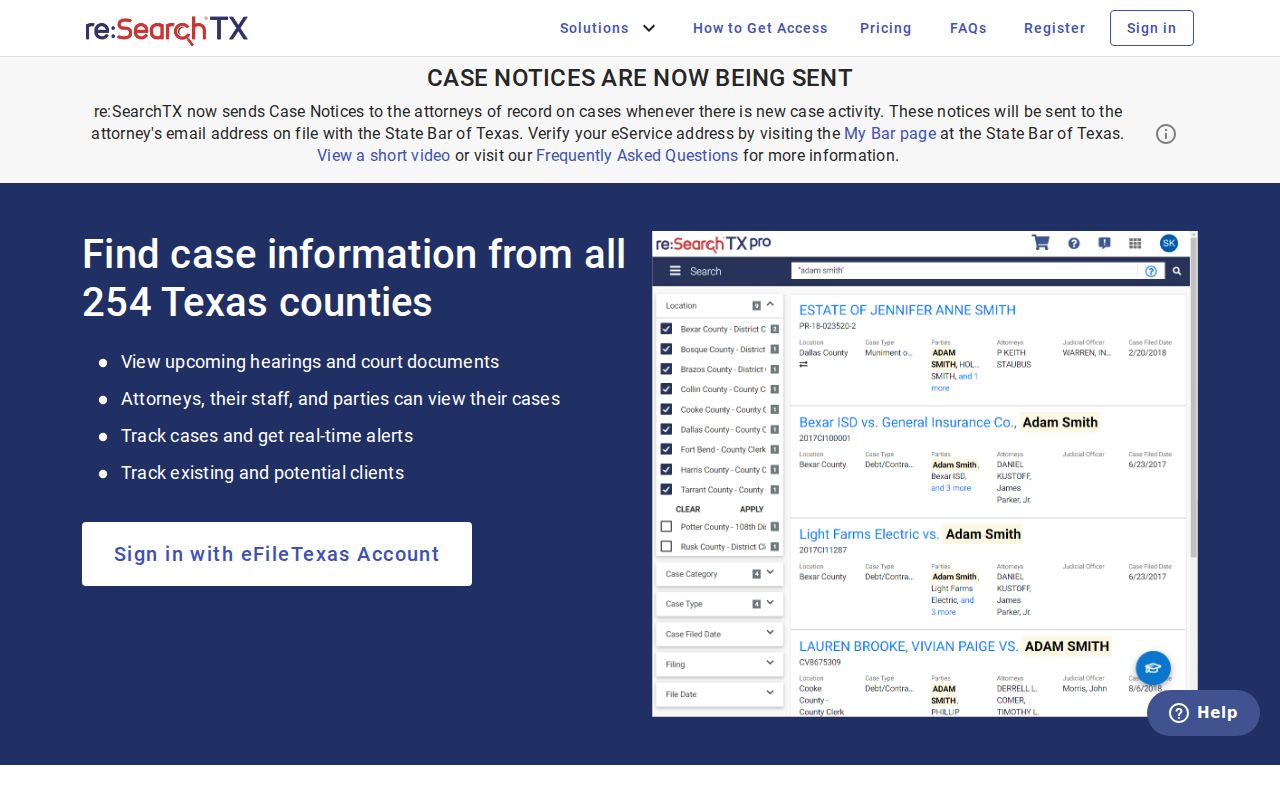 San Jacinto County criminal court records on re SearchTX
